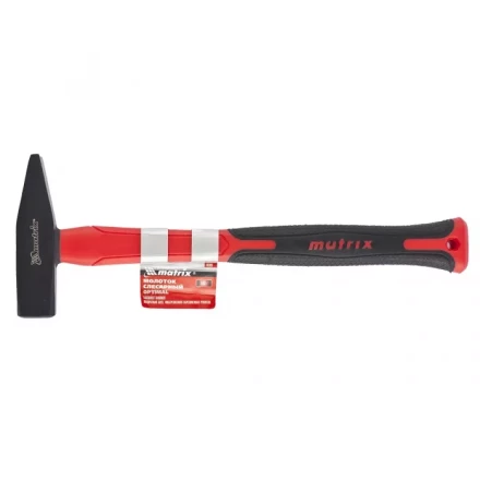 Молоток слесарный &#039;&#039;optimal&#039;&#039; 300г фибергласовая обрезиненная рукоятка квадратный боек MATRIX 10367 купить в Магнитогорске