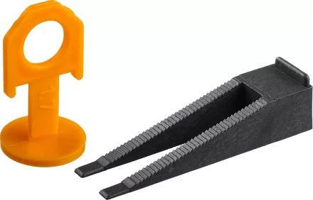 ЗУБР СВП, комплект: 1,7 мм, клин+зажим 50 + 50 шт, система выравнивания плитки (3384-H50) купить в Магнитогорске