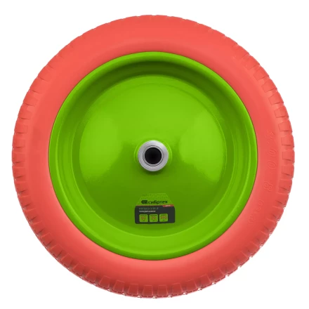 Колесо полиуретановое Сибртех 3.00-8, длина оси 80 мм, подшипник 20 мм, 689795 купить в Магнитогорске