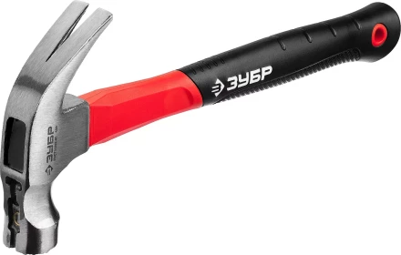 Молоток-гвоздодер ЗУБР &quot;МАСТЕР&quot;, боек c магнитом и фиберглассовой рукояткой, 450 г 20356-450 купить в Магнитогорске