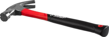 Молоток-гвоздодер ЗУБР &quot;МАСТЕР&quot;, боек c магнитом и фиберглассовой рукояткой, 450 г 20356-450 купить в Магнитогорске