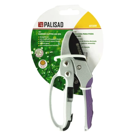Секатор прямого реза Palisad, 200 мм, храповой механизм, металлические обрезиненные рукоятки, Luxe 605608 купить в Магнитогорске