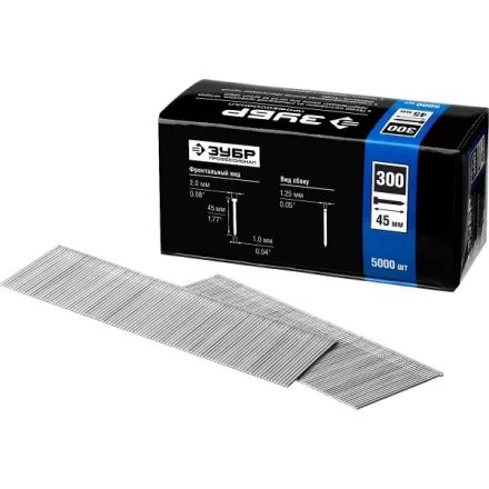Гвозди тип 300, 45 мм, особотвердые, ЗУБР &quot;ПРОФЕССИОНАЛ&quot; 31830-45, 5000 шт 31830-45 купить в Магнитогорске