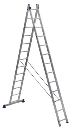 Лестница 2-х секционная алюминиевая 2*13 1013301 купить в Магнитогорске