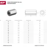 Гайка DIN 6334 переходная, M8, 3 шт, оцинкованная, ЗУБР 303756-08 купить в Магнитогорске