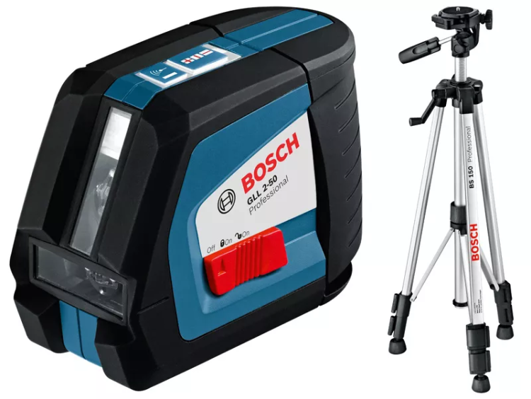 Нивелир лазерный Bosch GLL 2-50 + штатив BS 150 купить в Магнитогорске