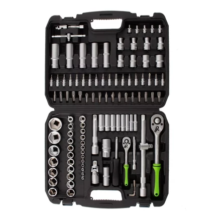 Набор инструмента 108 предметов, 1/2&quot;, 1/4&quot; Сибртех 13498 купить в Магнитогорске