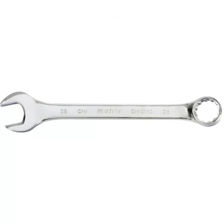 Ключ комбинированный 36 мм CrV полированный хром Matrix 15175 купить в Магнитогорске