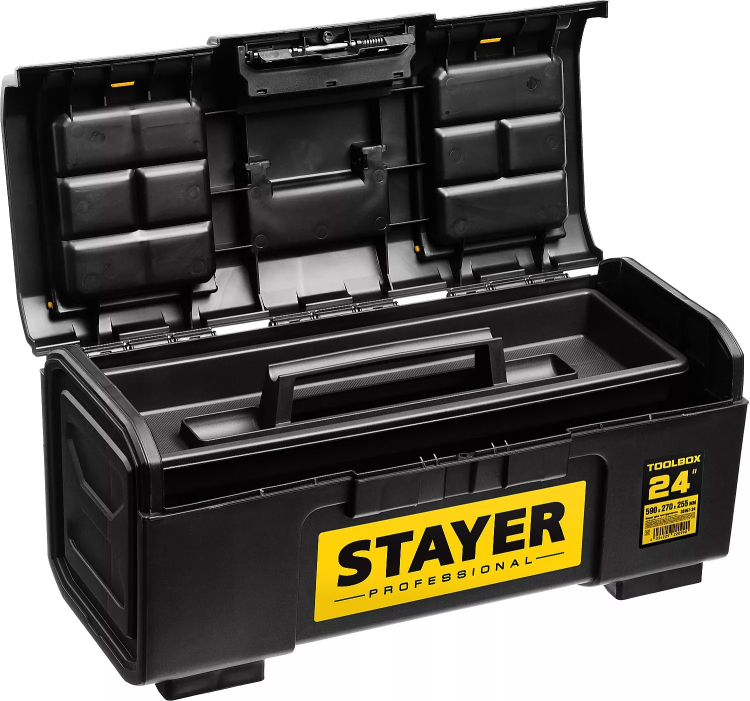 Ящик для инструмента "TOOLBOX-24" пластиковый, STAYER Professional 38167-24 купить в Магнитогорске
