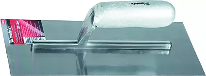 Гладилка стальная 280 х 130 мм зеркальная полировка деревянная ручка  MATRIX 86732 купить в Магнитогорске