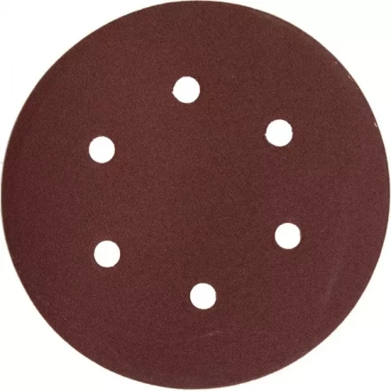 Круг шлифовальный ЗУБР &quot;МАСТЕР&quot; универсальный, из абразивной бумаги на велкро основе, 6 отверстий, Р120, 150мм, 5шт 35566-150-120 купить в Магнитогорске