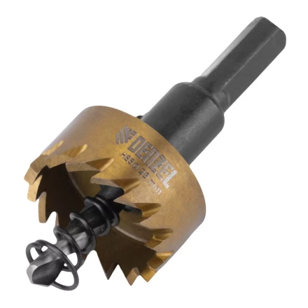 Коронка по металлу HSS, 28 мм, нитридтитановое покрытие Denzel 724106 купить в Магнитогорске