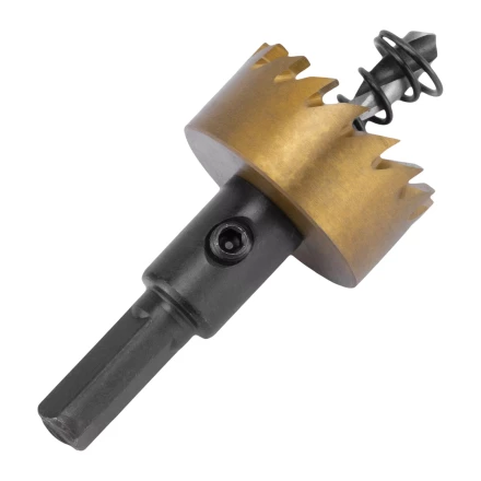 Коронка по металлу HSS, 28 мм, нитридтитановое покрытие Denzel 724106 купить в Магнитогорске