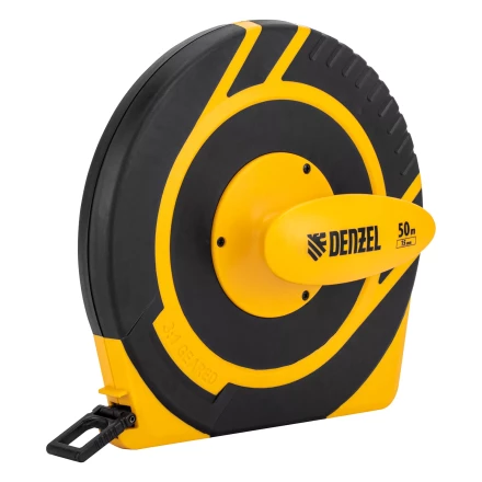 Рулетка геодезическая 50 м х 15 мм  Denzel 31292, закрытый корпус, фиберглассовая лента купить в Магнитогорске