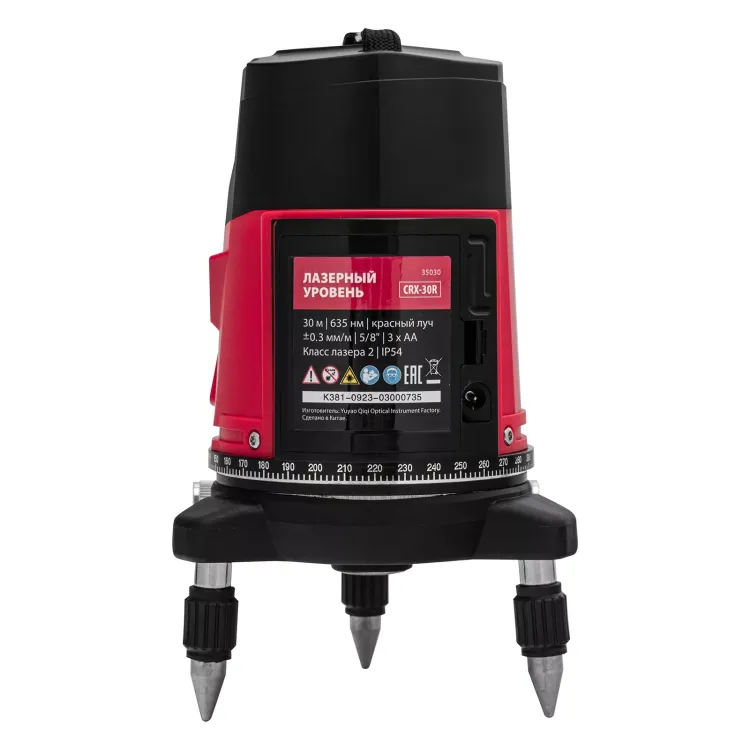 Лазерный уровень MTX CRX-30R, 30 м, красный луч, батарейки, резьба 5/8" 35030 купить в Магнитогорске