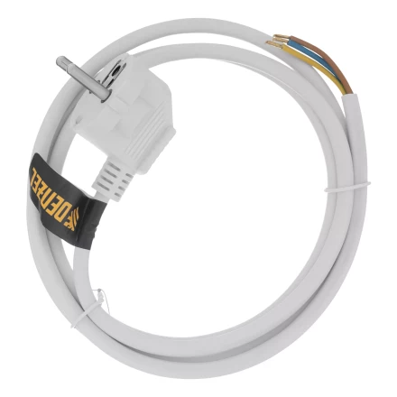 Шнур сетевой Denzel Energy Series, ПВС, 1,5 м, 3 x 1 мм, с неразборной вилкой, белый, 3 м, 37662 купить в Магнитогорске