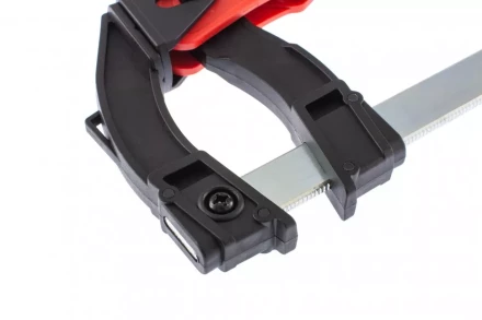 Струбцина реечная быстрозажимная пластиковый корпус рычажно-храповой механизм 200 х 90 х 290 мм штанга 5 х 20 мм Matrix 20736 купить в Магнитогорске