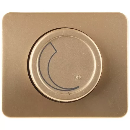 Диммер СВЕТОЗАР &quot;ГАММА&quot; без вставки и рамки, цвет золотой металлик, 60-800Вт SV-54142-GM купить в Магнитогорске