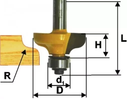 Фреза кром калевочная ф318х13мм R48мм хв 8мм 9254