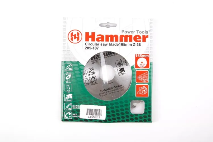 Диск пильный твердосплавный HAMMER Ф165х30мм 36зуб. купить в Магнитогорске
