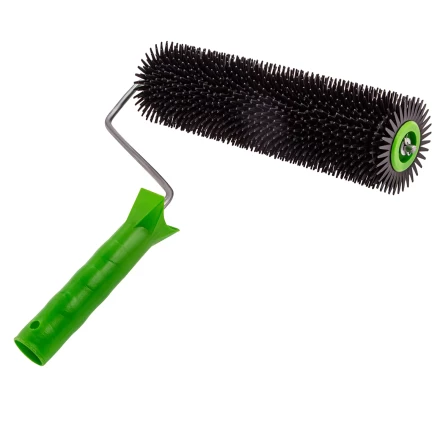 Валик игольчатый для наливных полов с ручкой, острая игла, 240 мм Сибртех 81110 купить в Магнитогорске