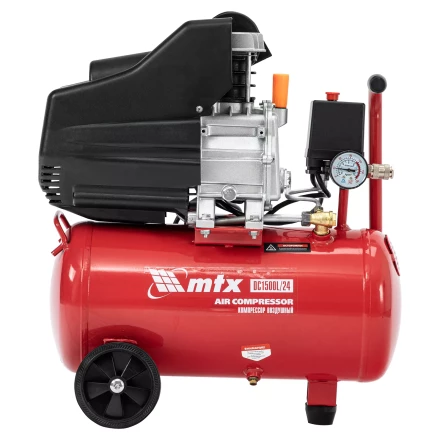 Компрессор воздушный MTX DC1500L/24, 1,5 кВт, 24 л, 210 л/мин 58017 купить в Магнитогорске