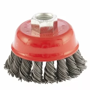 Щетка для УШМ, 65 мм, М14, &quot;чашка&quot;, крученая металлическая проволока  MATRIX 74620 купить в Магнитогорске