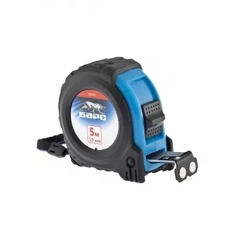 Рулетка Вектор 5 м х 19 мм, утолщенное полотно, магнитный зацеп, обрезиненный корпус  БАРС 32541 купить в Магнитогорске