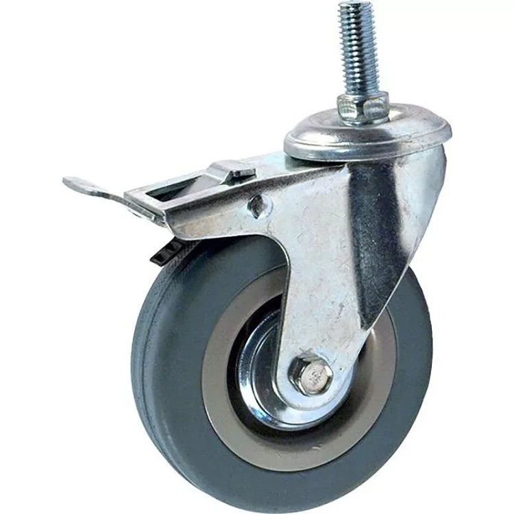 Аппаратное поворотное колесо с болтом  HITCH 50*18 резина серая SCtg25 (SZ084818) купить в Магнитогорске
