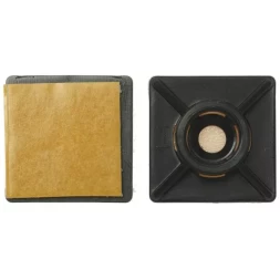 Площадка ЗУБР &quot;МАСТЕР&quot; под хомут нейлоновая, самоклеящаяся, 27 x 27 мм, 5 шт 4-309176-27-27