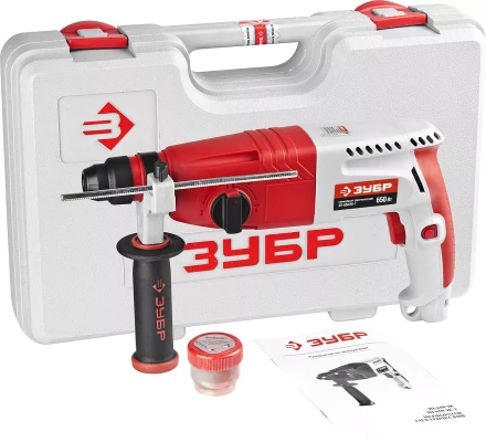 Перфоратор ЗУБР SDS-plus, 2,7 Дж, 0-1000 об/мин, 0-4850 уд/мин, 650Вт, кейс ЗП-650ЭК-1 купить в Магнитогорске
