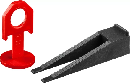 ЗУБР СВП, комплект: 1,0 мм, зажим + клин, 50 + 50 шт, система выравнивания плитки (33831-H50) купить в Магнитогорске