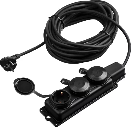 ЗУБР КГ-325-Ш3, КГ, 3 x 2.5 мм2, IP44, 15 м, 3 гн., 4000 Вт, силовой удлинитель, Профессионал (55024-15) купить в Магнитогорске