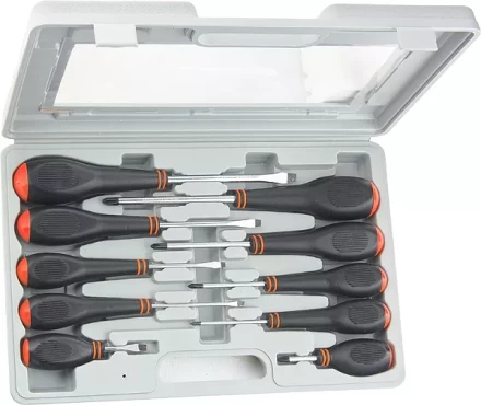 Набор отверток СrV в пластмассовом боксе 10 шт. SPARTA 133565 купить в Магнитогорске