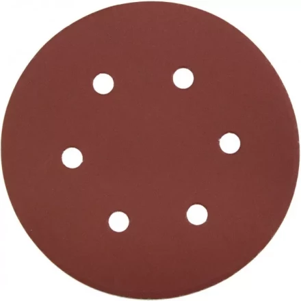 Круг шлифовальный ЗУБР &quot;МАСТЕР&quot; универсальный, из абразивной бумаги на велкро основе, 6 отверстий, Р320, 150мм, 5шт 35566-150-320 купить в Магнитогорске