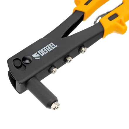 Заклепочник ручной Denzel, 255 мм, заклепки 2,4-3,2-4,0-4,8 мм, 40440 купить в Магнитогорске