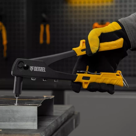 Заклепочник ручной Denzel, 255 мм, заклепки 2,4-3,2-4,0-4,8 мм, 40440 купить в Магнитогорске