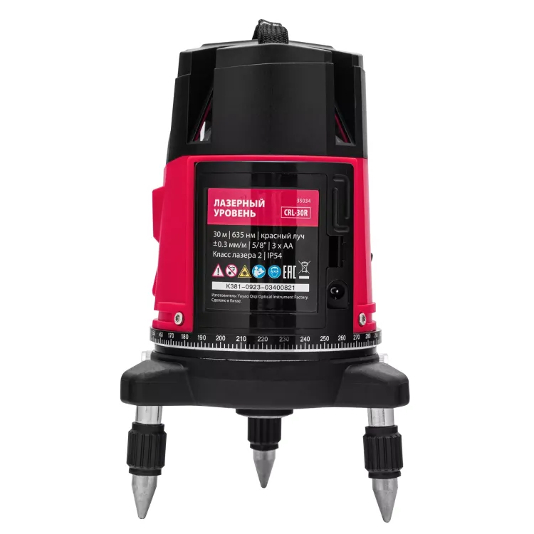 Лазерный уровень MTX CRL-30R, 30 м, красный луч, батарейки, резьба 5/8" 35034 купить в Магнитогорске