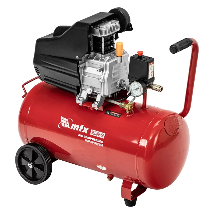 Компрессор воздушный MTX DC1500L/50, 1,5 кВт, 50 л, 210 л/мин 58018 купить в Магнитогорске