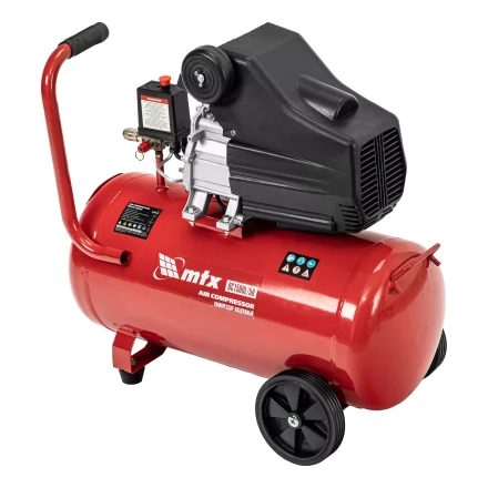 Компрессор воздушный MTX DC1500L/50, 1,5 кВт, 50 л, 210 л/мин 58018 купить в Магнитогорске