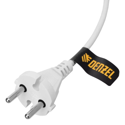 Шнур сетевой Denzel Energy Series, ПВС, 3 м, 2 x 1 мм, с неразборной вилкой, белый, 3 м, 37664 купить в Магнитогорске
