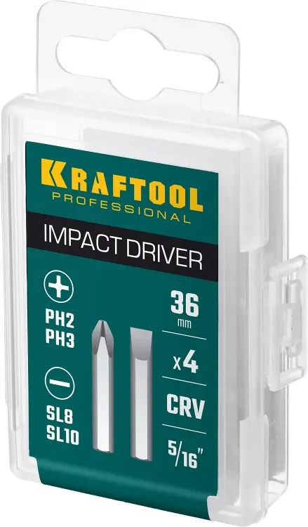 Биты для ударно-поворотных отверток KRAFTOOL 25551 купить в Магнитогорске