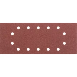 Лист шлифовальный универсальный STAYER &quot;MASTER&quot; на зажимах, 14 отверстий по периметру, для ПШМ, Р80, 115х280мм, 5шт 35469-080