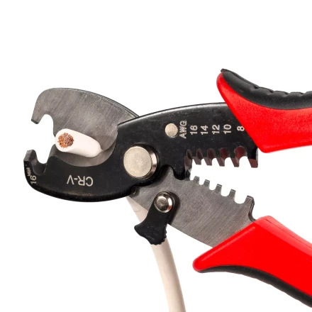 Ножницы для резки проводов КВТ MC-07 до 15 мм с функцией зачистки изоляции (86619) купить в Магнитогорске