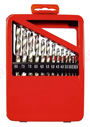 Набор сверл по металлу 1-10 мм (через 0,5 мм) HSS 19 шт. метал. коробка цил. хвостовик  MATRIX 72388 купить в Магнитогорске