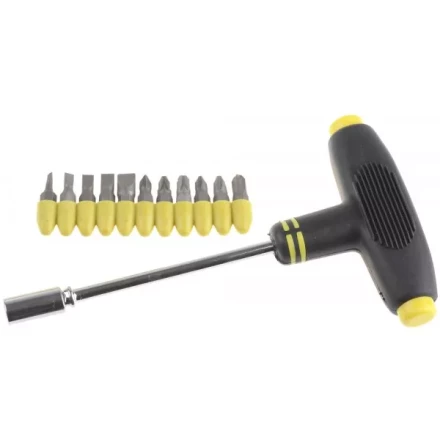 Набор STAYER Отвертка с Т-образной резиновой ручкой с битами, 12 предметов 2541-H6 купить в Магнитогорске