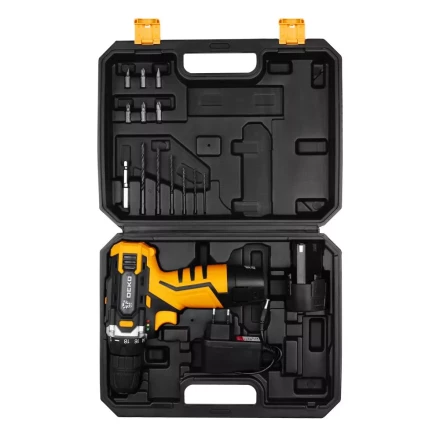 Дрель аккумуляторная DEKO DKCD12FU-Li SET3, 063-4173, в кейсе + оснастка 13 шт купить в Магнитогорске