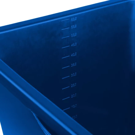 ЗУБР 60 л, первичный высокопрочный пластик, усиленный прямоугольный строительный таз (06096-65) купить в Магнитогорске