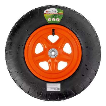 Колесо пневматическое Palisad «Звезда» 4.80/4.00-8 D380 мм, внутренний диаметр подшипника 12 мм, длина оси 80 мм, 689465 купить в Магнитогорске