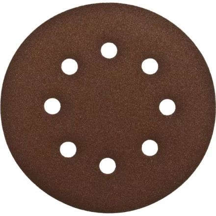Круг шлифовальный ЗУБР &quot;СТАНДАРТ&quot; из абразивной бумаги на велкро основе, 6 отв., Р120, 150мм, 5шт 35350-150-120 купить в Магнитогорске